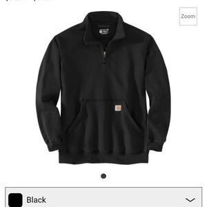 Carhartt Black Quarter-Zip Mock-Neck Sweatshirt